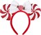 Christmas Ears for Women Adult Kids, Peppermint Candy White Red, Glitter Park Ears Christmas Headband for Christmas Party Gathering Cosplay Costumes Accessories